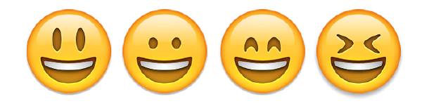 Emoji mặt cười hé răng
