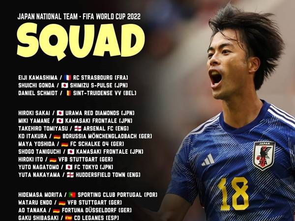 Đội hình Nhật Bản World Cup 2022 và hành trình tại giải